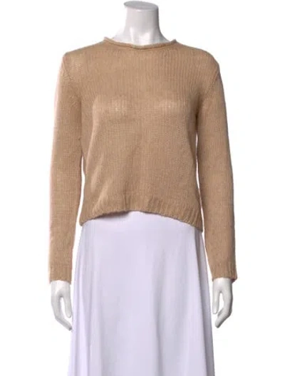 Pre-owned The Row Cashmere Crew Neck Sweater In Brown