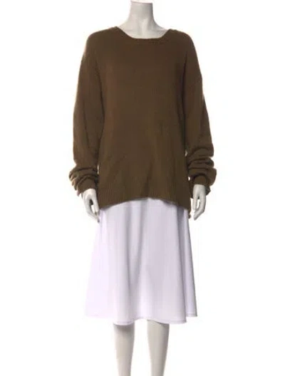 Pre-owned The Row Cashmere Crew Neck Sweater In Brown