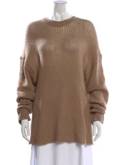 Pre-owned The Row Cashmere Crew Neck Sweater In Brown