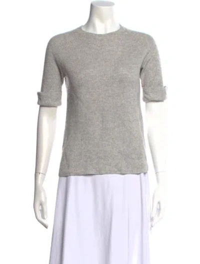 Pre-owned The Row Cashmere Crew Neck Sweater In Gray