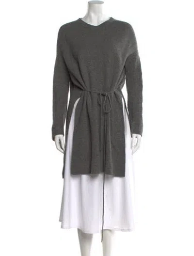 Pre-owned The Row Cashmere Crew Neck Sweater In Gray