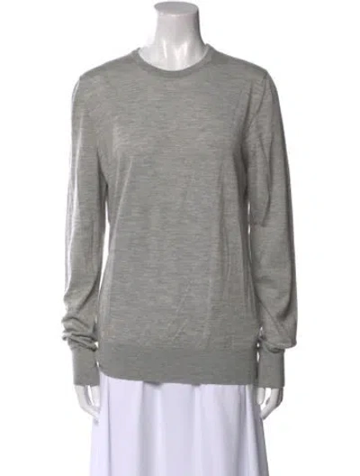 Pre-owned The Row Cashmere Crew Neck Sweater In Gray