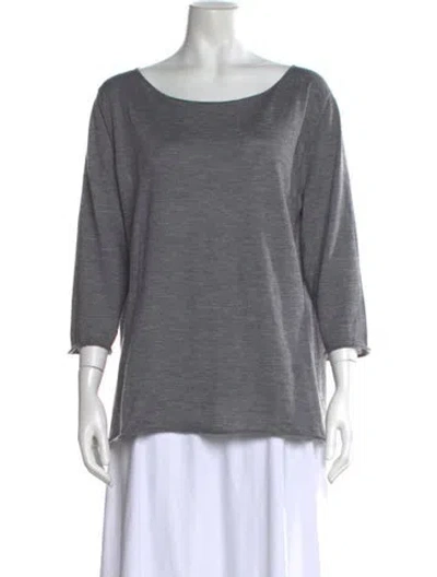 Pre-owned The Row Cashmere Crew Neck Sweater In Gray