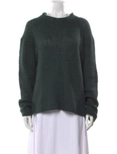 Pre-owned The Row Cashmere Crew Neck Sweater In Green