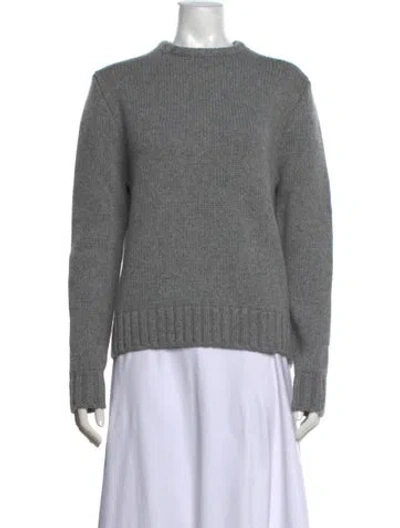Pre-owned The Row Cashmere Crew Neck Sweater In Grey