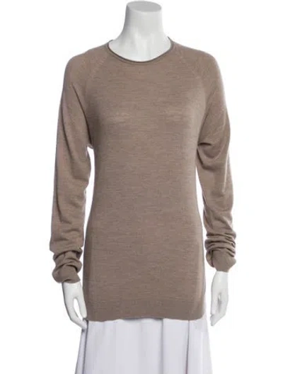 Pre-owned The Row Cashmere Crew Neck Sweater In Neutral