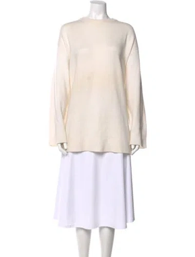 Pre-owned The Row Cashmere Crew Neck Sweater In Neutral