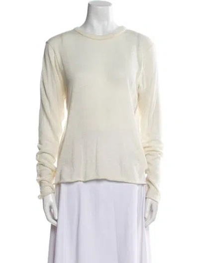Pre-owned The Row Cashmere Crew Neck Sweater In Neutral