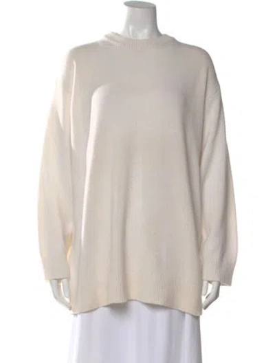 Pre-owned The Row Cashmere Crew Neck Sweater In Neutral