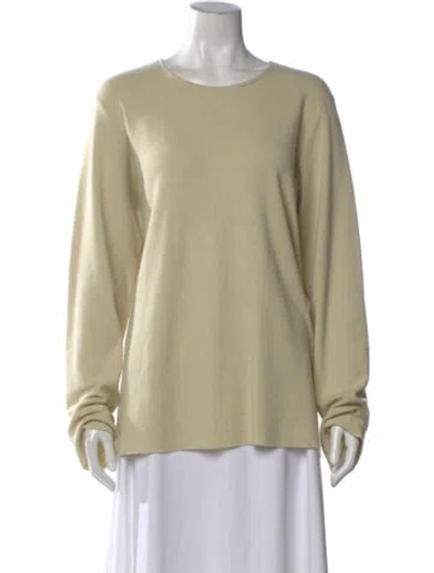 Pre-owned The Row Cashmere Crew Neck Sweater In Neutral