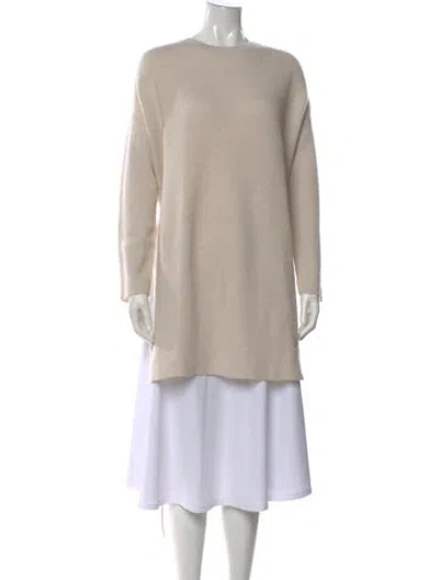 Pre-owned The Row Cashmere Crew Neck Sweater In Neutral