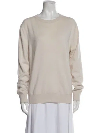 Pre-owned The Row Cashmere Crew Neck Sweater In Neutral