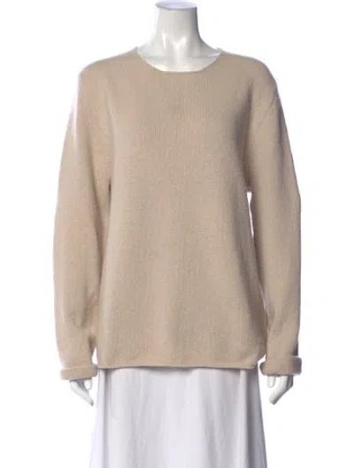 Pre-owned The Row Cashmere Crew Neck Sweater In Neutral