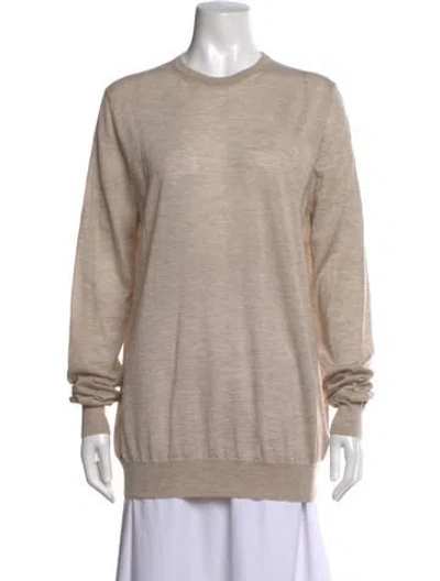 Pre-owned The Row Cashmere Crew Neck Sweater In Neutrals