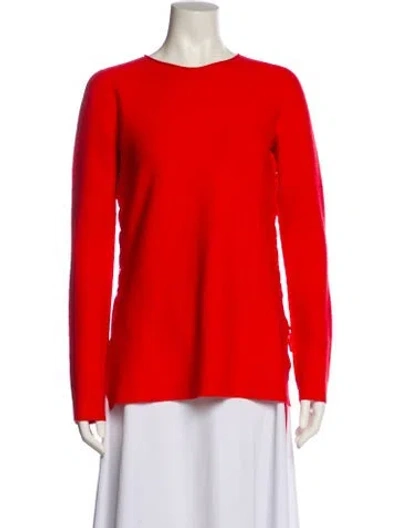 Pre-owned The Row Cashmere Crew Neck Sweater In Red
