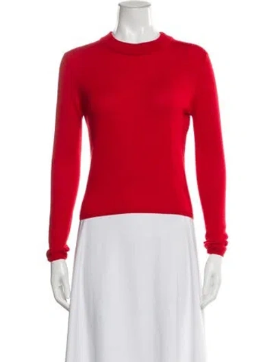Pre-owned The Row Cashmere Crew Neck Sweater In Red