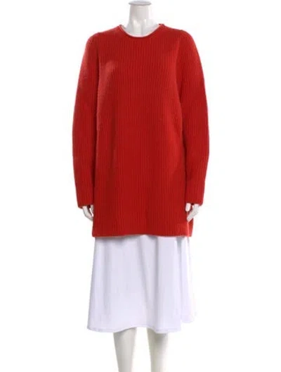 Pre-owned The Row Cashmere Crew Neck Sweater In Red