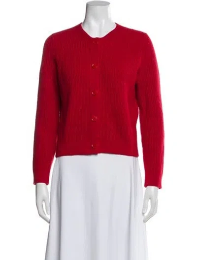 Pre-owned The Row Cashmere Crew Neck Sweater In Red