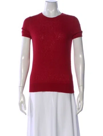 Pre-owned The Row Cashmere Crew Neck Sweater In Red