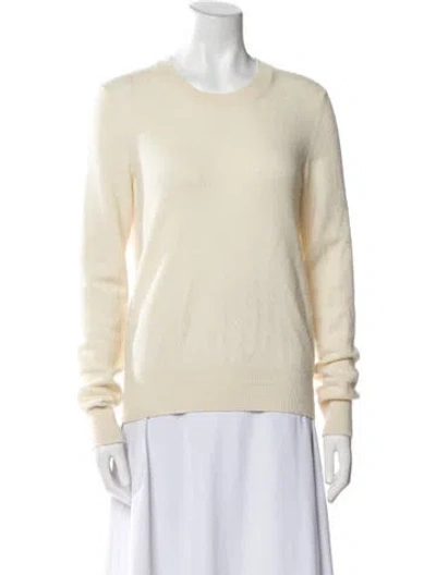 Pre-owned The Row Cashmere Crew Neck Sweater In Yellow