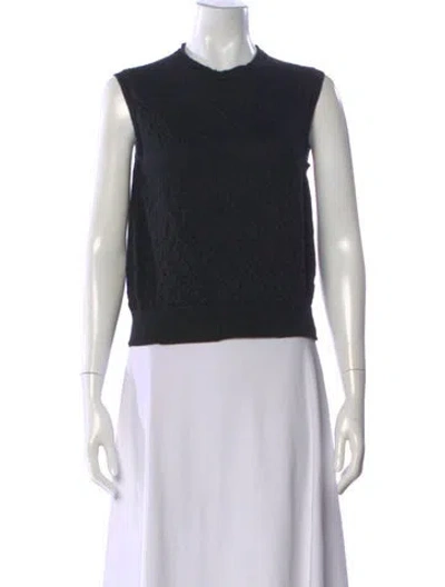 Pre-owned The Row Cashmere Crew Neck Top In Black