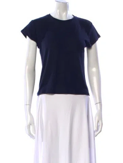 Pre-owned The Row Cashmere Crew Neck T-shirt In Blue
