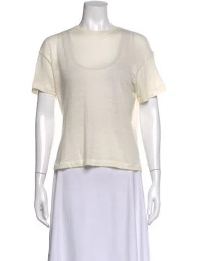 Pre-owned The Row Cashmere Crew Neck T-shirt In Neutral