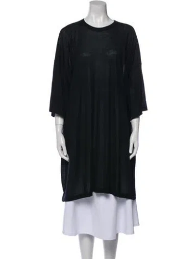 Pre-owned The Row Cashmere Crew Neck Tunic In Black