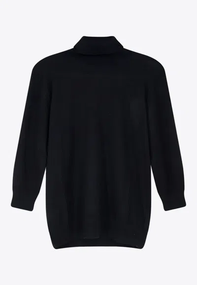 The Row Cashmere High-neck Sweater In Black