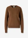 The Row Lorynna Cashmere And Silk-blend Sweater In Brown