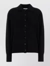 The Row Cashmere Lillia Cardigan Collared Design In Black