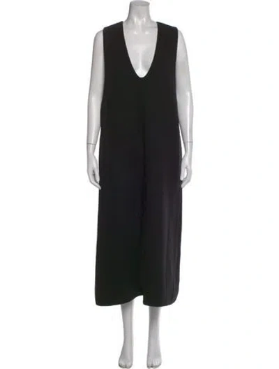 Pre-owned The Row Cashmere Long Dress In Black