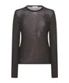 The Row Cashmere Long-sleeved Sweater In Brown
