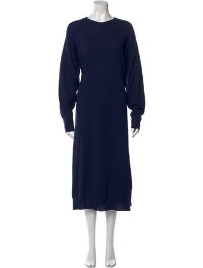 Pre-owned The Row Cashmere Midi Length Dress In Blue