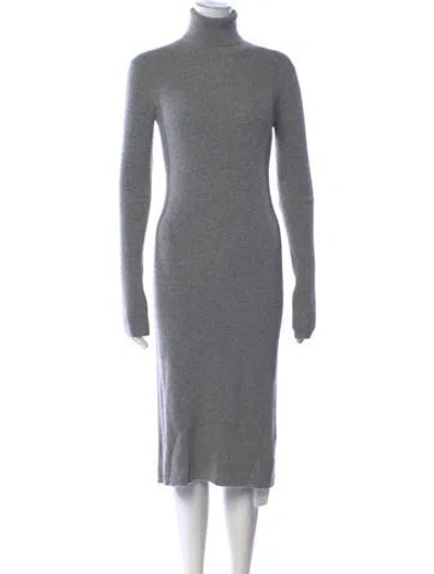 Pre-owned The Row Cashmere Midi Length Dress In Grey