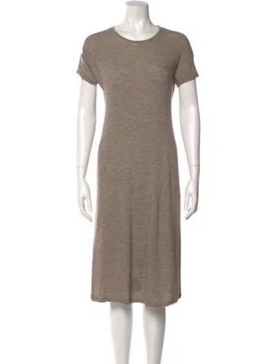 Pre-owned The Row Cashmere Midi Length Dress In Neutral
