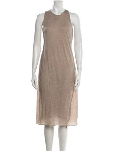 Pre-owned The Row Cashmere Midi Length Dress In Neutrals