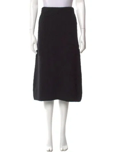 Pre-owned The Row Cashmere Midi Length Skirt In Black