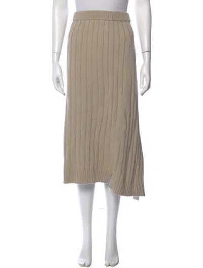 Pre-owned The Row Cashmere Midi Length Skirt In Neutral