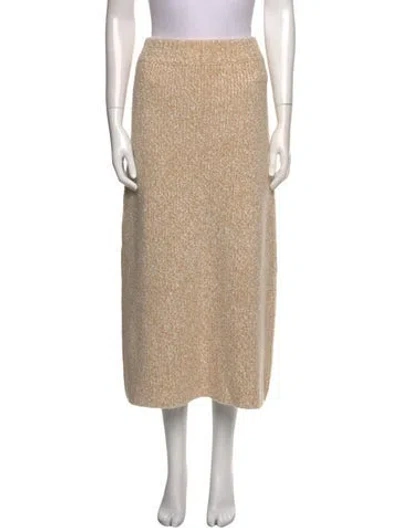 Pre-owned The Row Cashmere Midi Length Skirt In Neutral