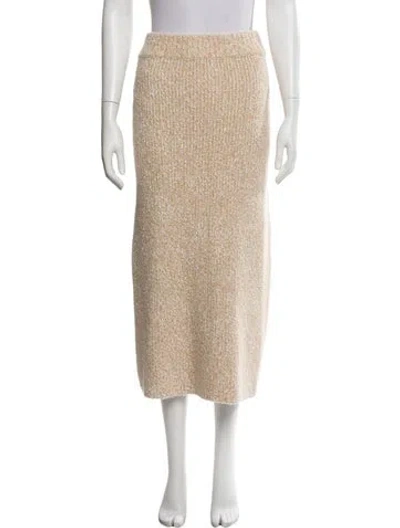 Pre-owned The Row Cashmere Midi Length Skirt In Neutral