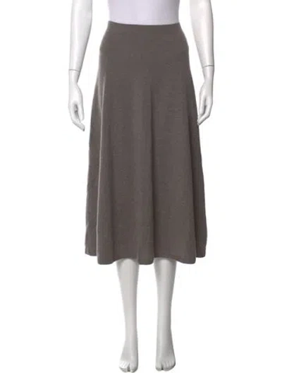 Pre-owned The Row Cashmere Midi Length Skirt In Neutral