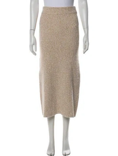 Pre-owned The Row Cashmere Midi Length Skirt In Neutrals