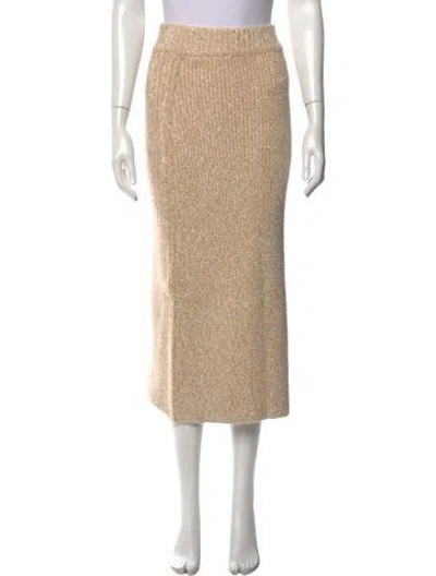 Pre-owned The Row Cashmere Midi Length Skirt In Neutrals