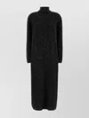 The Row Melange Charcoal Cashmere Melani Sweater Dress In Black