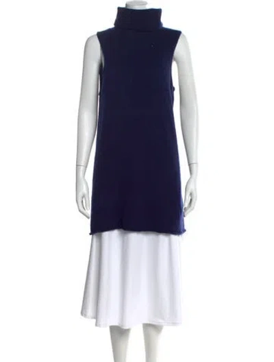 Pre-owned The Row Cashmere Mini Dress In Blue