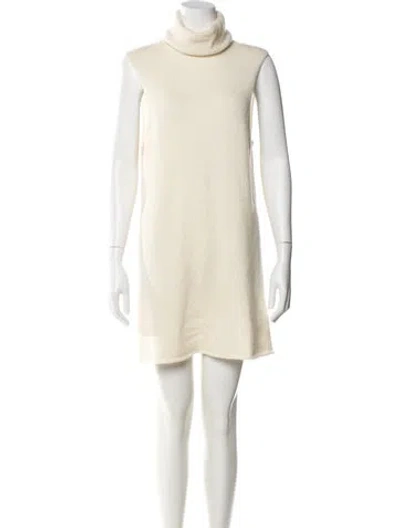 Pre-owned The Row Cashmere Mini Dress In Neutral