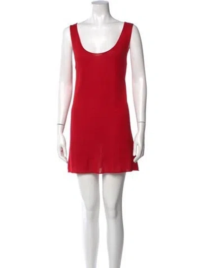 Pre-owned The Row Cashmere Mini Dress In Red