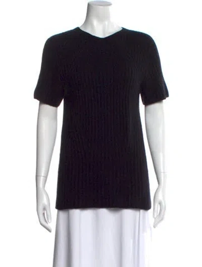 Pre-owned The Row Cashmere Mock Neck Sweater In Black