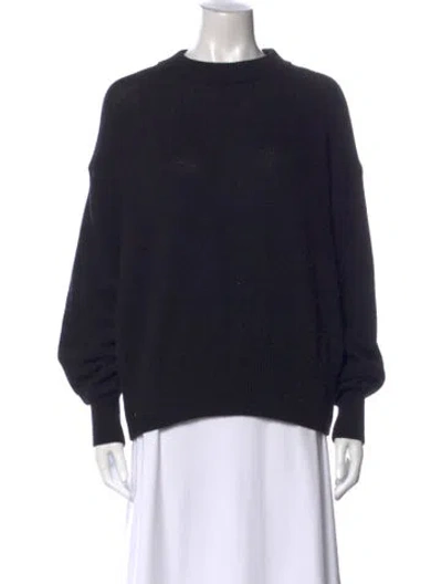 Pre-owned The Row Cashmere Mock Neck Sweater In Black